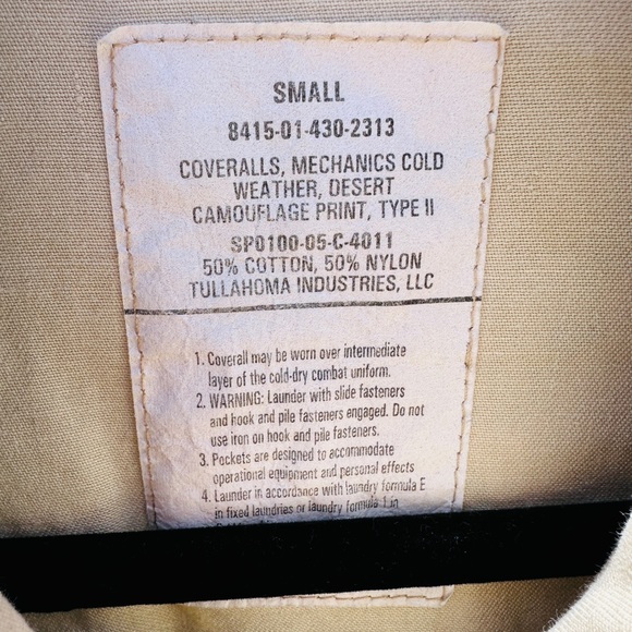 RARE VINTAGE UNISEX Official Military Special Unit Desert Camouflage Coveralls S - Picture 10 of 12